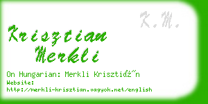 krisztian merkli business card